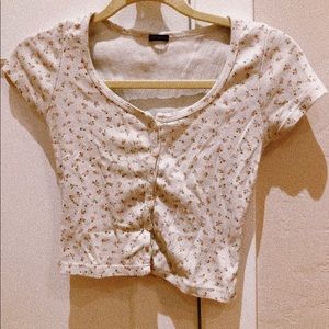 Pink flower Brandy Melville Zelly Top